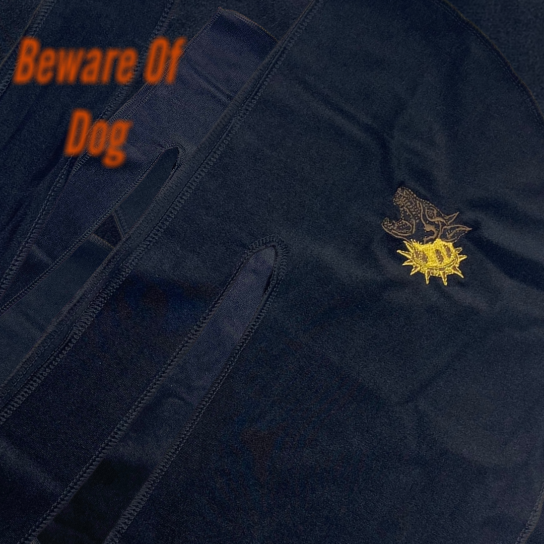 Hand Embroidered Beware Of Dog Durag