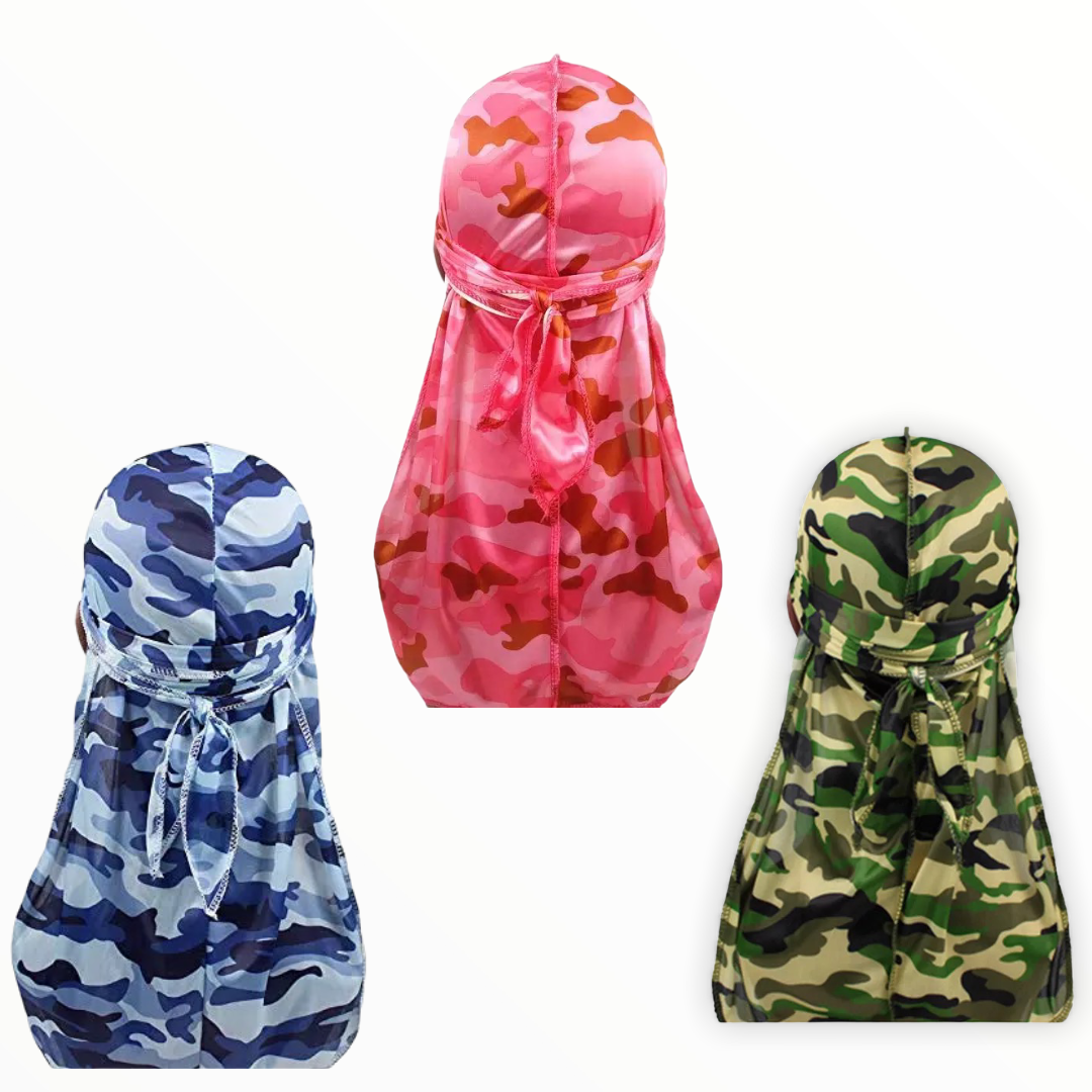 Camo Durag 3 Pack