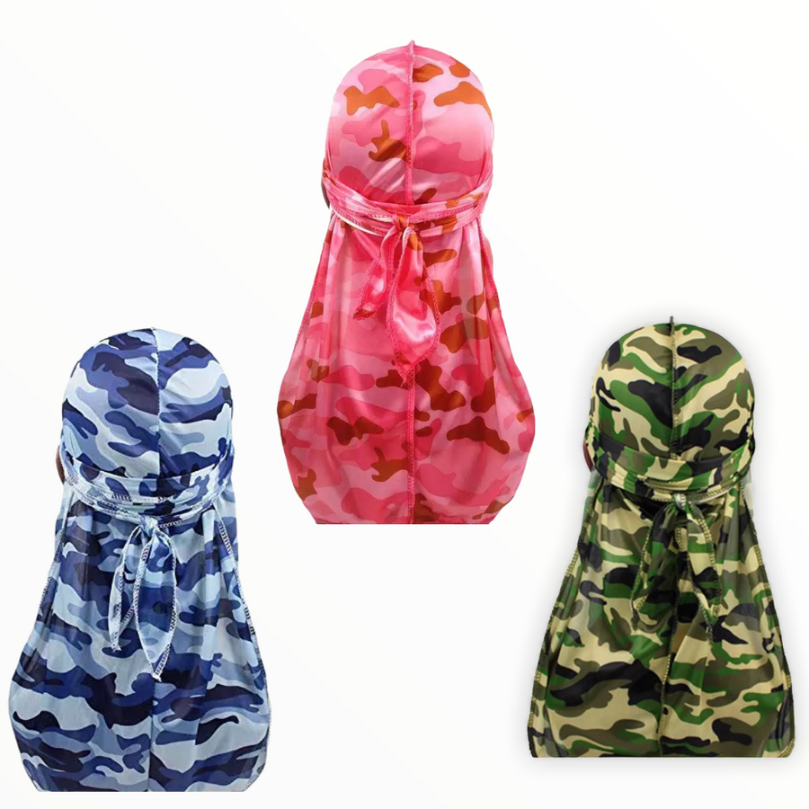 Camo Durag 3 Pack