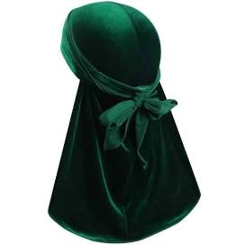 Forrest Green Velvet Durag