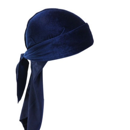 Navy Blue Velvet Durag