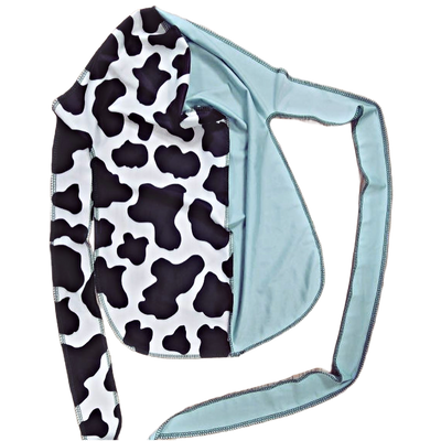 Wave Check Cow Print Durag
